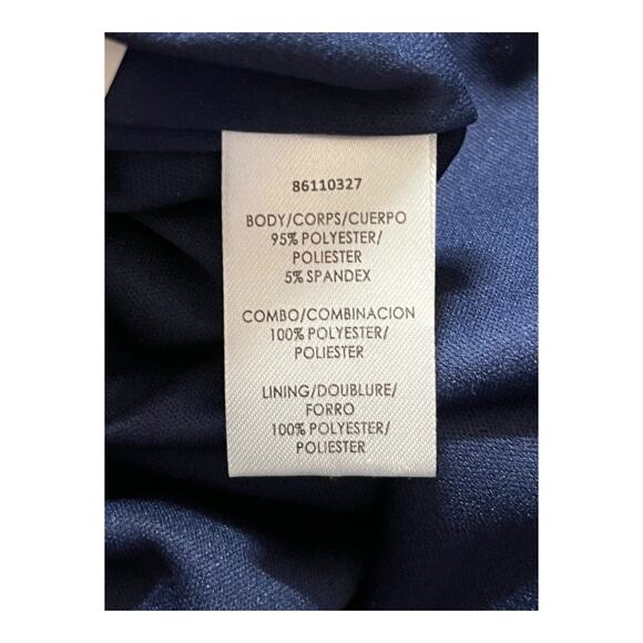 JS Collection dress Fleur beaded column gown blue size 8 - Picture 7 of 8